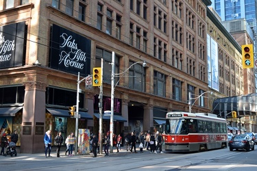 Streetcar at Hudson's Bay Queen Street store [01]