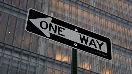 One way sign on 130th Street