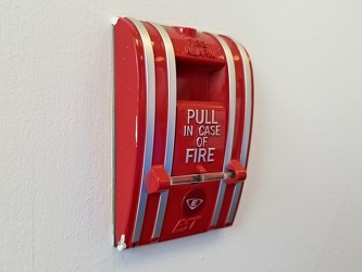 Edwards fire alarm pull station at a store [02]