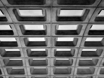 Ceiling at Ballston-MU station [04]