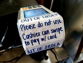 Debit terminal out of order