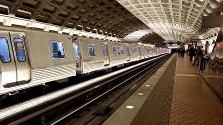 Red Line train at Metro Center