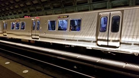 Red Line train at Gallery Place