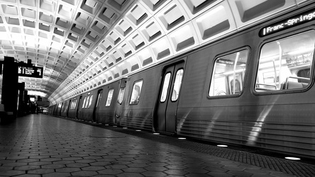 Blue Line train at Stadium-Armory station [01]