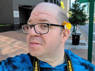 Flower child selfie