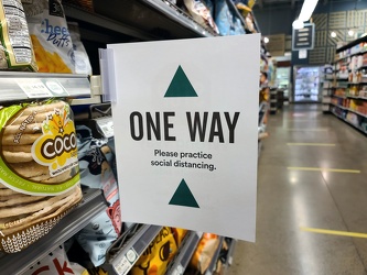 One-way aisle signage at Whole Foods Market [01]