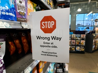 One-way aisle signage at Whole Foods Market [02]