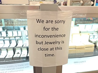 Walmart jewelry department closed [01]