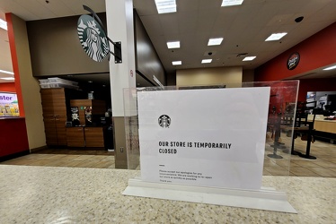 Closed Starbucks store at Target