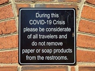 COVID-19 rest area signage