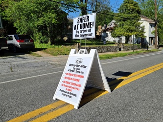 Safer at home sign in Harpers Ferry [01]