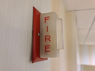 Fire alarm strobe at the Hilton in Springfield, Virginia