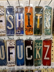 Profanities in license plate strips