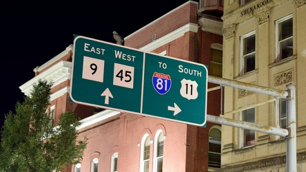 Overhead sign over South Queen Street