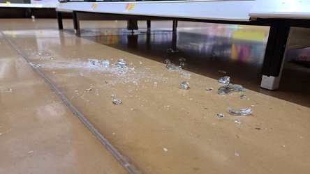 Broken glass at Walmart