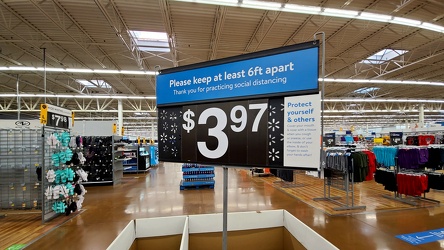 Social distancing signage at Walmart [02]