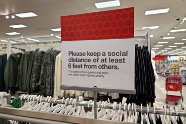 Social distancing signage at Target