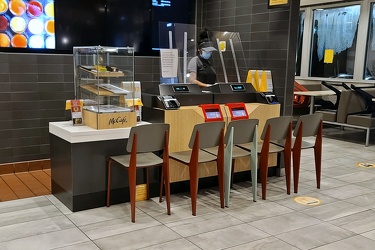 McDonald's cash register during pandemic