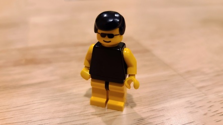 Lego minifigure wearing sunglasses