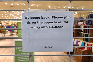 Entrance closed at L.L. Bean