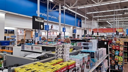 Register numbers at the Walmart in Waynesboro, Pennsylvania