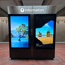 Information screens at East Falls Church station