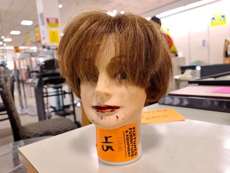 Hair mannequin at JCPenney