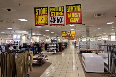 Closing sale signage at Charlottesville JCPenney store