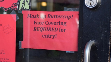 "Mask up Buttercup!"