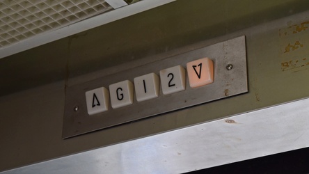 Floor indicator on Johnson Street parking garage elevator [02]