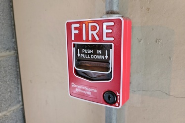 Fire alarm pull station at New Street parking garage [02]