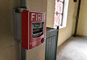 Fire alarm pull station at New Street parking garage [04]