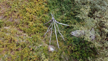 Remains of a teepee near Rockfish Gap [01]