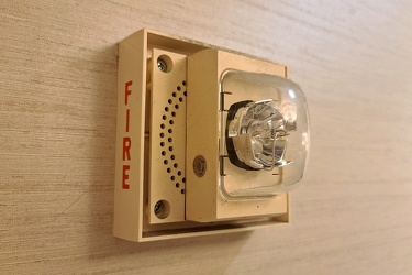 Fire alarm speaker/strobe at Hotel 24 South [02]