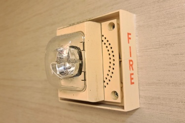 Fire alarm speaker/strobe at Hotel 24 South [03]