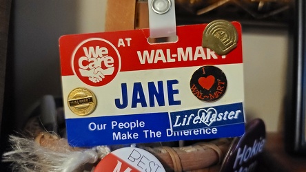 1980s-era Walmart name badge