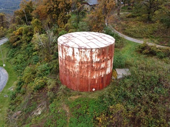 Water storage tank on Afton Mountain