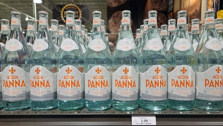 Bottles of Acqua Panna spring water