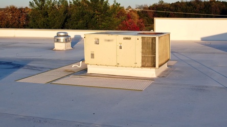 Air handling unit on the roof of the former Walmart in Leesburg, Virginia