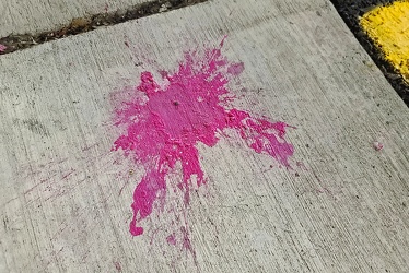 Pink spill in front of Target