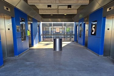 Elevator lobby at Dulles Airport parking garage