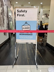 Fitting rooms closed at Forever 21