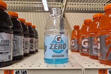 Open bottle of Gatorade at Giant Food