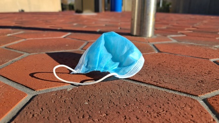 Discarded face mask at East Falls Church