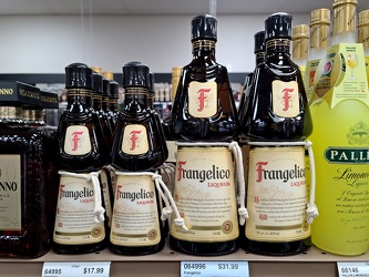 Bottles of Frangelico Liqueur