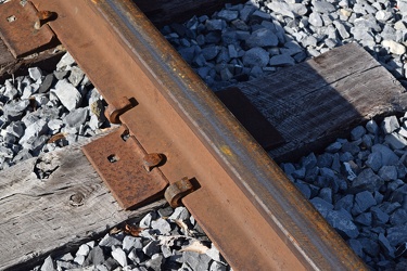 Steel rail at Shenandoah Valley Railroad