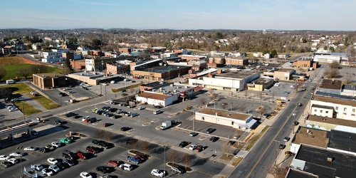 Downtown Waynesboro, Virginia, near Kroger store