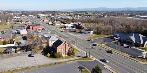 View up Route 11 from above Verona Fire Department