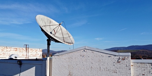 Satellite dish on former News Virginian building [04]