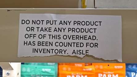 This shelf has been counted for inventory